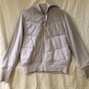 Gray zip-up sweatshirt